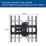 Full Motion TV Wall Mount Bracket 27-55 for Samsung TCL Hisense