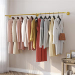 Vintage Iron Clothes Rail Gold Wall Mounted Garment Rack