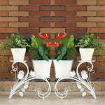 Set of 2 Plant Stand Wedding Garden Flower Shelf Rack