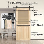 Sliding Barn Door Kit Heavy Duty Rust Resistant Single 2.44M