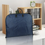 Blue Men Suit Garment Bag Zippered Dustproof Travel Organizer