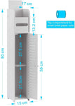 Toilet Paper Roll Holder for Bathroom (White, 80 cm)
