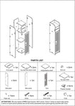 Toilet Paper Roll Holder for Bathroom (White, 80 cm)