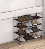 4 Tier Metal Shoe Rack Storage Organiser for Entryway and Bedroom