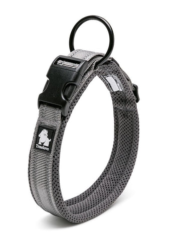 Heavy Duty Reflective Collar Grey M