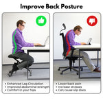 EKKIO Adjustable Ergonomic Office Kneeling Chair (Black)