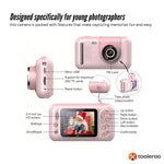 Kids HD Digital Camera Pink - Children's Selfie Photo Video 2.4 Inch Screen