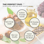 500ml Organic Castor Oil and 500ml Organic Jojoba Oil Pack - Hair Skin