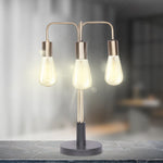 Sarantino Exposed Bulb Industrial Table Lamp