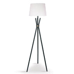 Sarantino Tripod Floor Lamp in Metal and Antique Brass