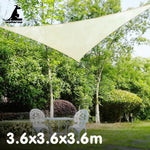 Wallaroo Waterproof 160GSM Outdoor Sun Shade Sail Canopy 3.6m Triangle