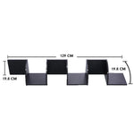 Sarantino 5 Tier Corner Wall Shelf Display Shelves Dvd Book Storage Rack Floating Mounted - Black