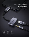 UGreen TypeC to 3.5mm Audio + TypeC Female Adapter Aluminium 50596