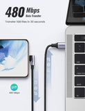 UGREEN 80714 USB-C 2.0 to Angle USB-C Cable Black 3M