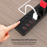 Simplecom CHU810 48W 10-Port USB 3.0 Hub and Charger with Individual Switches 12V/4A Power Adapter BC1.2 Fast Charging