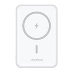 CHOETECH B662-WH USB-A + USB-C + Wireless Magnetic Power bank 5000mAh (White)