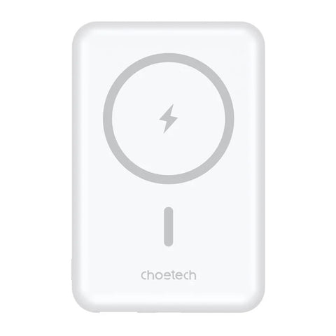 CHOETECH B662-WH USB-A + USB-C + Wireless Magnetic Power bank 5000mAh (White)