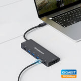 Simplecom CHT590 USB-C SuperSpeed 9-in-1 Multiport Docking Station HDMI 2.0