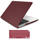 15 inch Air 2023 MacBook Air Matte Case  A2941 M2 Chip Hard Shell Case Keyboard Cover Wine Red