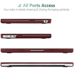 15 inch Air 2023 MacBook Air Matte Case  A2941 M2 Chip Hard Shell Case Keyboard Cover Wine Red