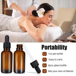 5ml (5 Pack) Amber Glass Dropper Bottle Liquid Essential Oils Bottle Bottles Leakproof Glass Tincture Bottles