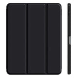 iPad 10th Case 10.9 Inch 2022 with Pencil Holder, Smart iPad Clear Case with Soft TPU Auto Wake Sleep Black
