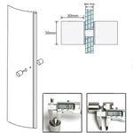 Shower Glass Door Knob Bathroom Back-to-Back Handle Pull 304 Brushed