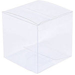 100 Pack of 10cm Square Cube PVC Box -  Product Showcase Clear Plastic Shop Display Storage Packaging Box