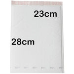 25 Piece Pack - 28 x 23cm White Bubble Padded Envelope Bag Post Courier Mailer Shipping Safe Fragile Self Seal