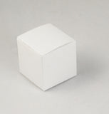 50 Pack of White 5cm Square Cube Card Gift Box - Folding Packaging Small rectangle/square Boxes for Wedding Jewelry Gift Party Favor Model Candy Chocolate Soap Box