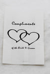 100 Pack Wedding Cake Bags Greaseproof Wax Paper Slice Take Home Favour Heart n Message