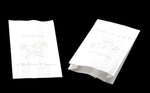 100 Pack Wedding Cake Bags Greaseproof Wax Paper Slice Take Home Favour Silver Doves