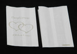 100 Pack Wedding Cake Bags Greaseproof Wax Paper Slice Take Home Favour Silver Heart n Message