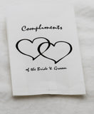 150 Pack Wedding Cake Bags Greaseproof Wax Paper Slice Take Home Favour Heart n Message