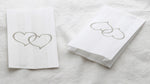 50 Pack Wedding Cake Bags Greaseproof Wax Paper Slice Take Home Favour Large Silver Heart