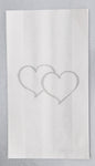 50 Pack Wedding Cake Bags Greaseproof Wax Paper Slice Take Home Favour Large Silver Heart