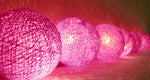 20 Ball HOT Pink 3m String Light Battery Box 5cm Cotton Ball  Christmas Birthday Bbay Girl Special Occasion Decoration
