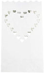 50 Pack White Heart Luminary Paper Candle Tea Light Lantern Bags Garden Wedding Anniversary Birthday Night Decorations Evening Party