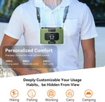 20000mAh Outdoor Portable Waist Fan Hanging Neck Fan Strong Wind with Power Bank