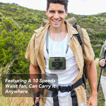 20000mAh Outdoor Portable Waist Fan Hanging Neck Fan Strong Wind with Power Bank