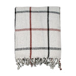 Cotton Fringe Throw Checkered