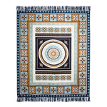 J Elliot Home Kasbah Luxury Fringe Throw 130 x 160cm Blue