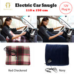 Ramesses Electric heated Car Snuggle 110 x 150 cm Red Checkered