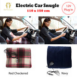 Ramesses Electric heated Car Snuggle 110 x 150 cm Red Checkered