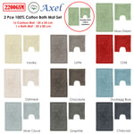 2200GSM 2 Pce Axel 100% Cotton Bath Mat Set Silver Cloud