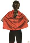 SHORT CAPE Kids Childrens Party Costume Vampire Coat School Team Colours - Red