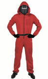 Adult Squid Game Costume Guard Tracksuit Halloween Party Red - Square - S/M(165 - 175cm)