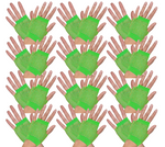12 Pair Fishnet Gloves Fingerless Wrist Length 70s 80s Costume Party Fluro Green
