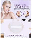 4.5" Jumbo Extra Large Powder Puff 100% Pure Cotton Soft Fluffy Washable For Makeup
