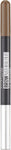 3x Maybelline New York Natural Eye Brow Duo 2 in 1 Pencil & Powder - Deep Brown